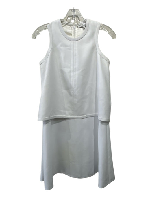 Carven Size 34 White Polyester Blend Sleeveless Back Zip Dress White / 34