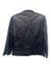 Zadig & Voltaire Size 36 / S Navy Blue Lamb leather Crinkle Open Front Jacket Navy Blue / 36 / S