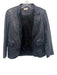 Zadig & Voltaire Size 36 / S Navy Blue Lamb leather Crinkle Open Front Jacket Navy Blue / 36 / S
