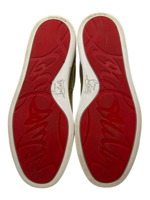 Christian Louboutin Shoe Size 36.5 Gold Leather round toe lace up Sneakers Gold / 36.5