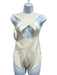 Balmain Size 38 Cream Viscose Blend Sleeveless bondage Snap Closure Bodysuit Cream / 38