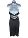 Versace Size 42/8 Dark Gray Silk Blend Halter Neck Gathered Cut Out Mini Dress Dark Gray / 42/8