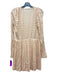 Christian Dior Size 4 Light Pink Silk Long Sleeve Chevron Pleated Surplice Dress Light Pink / 4