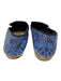 Celine Shoe Size 37 Blue & Black Python Raffia Leather Espadrille Blue & Black / 37