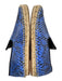 Celine Shoe Size 37 Blue & Black Python Raffia Leather Espadrille Blue & Black / 37