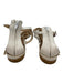 Balenciaga Shoe Size 38 white & tan Leather Silver Hardware Gladiator Sandals white & tan / 38