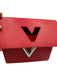 Louis Vuitton Red Leather Epi Leather Silver Hardware Flap Chain Bag Red / MM