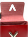 Louis Vuitton Red Leather Epi Leather Silver Hardware Flap Chain Bag Red / MM