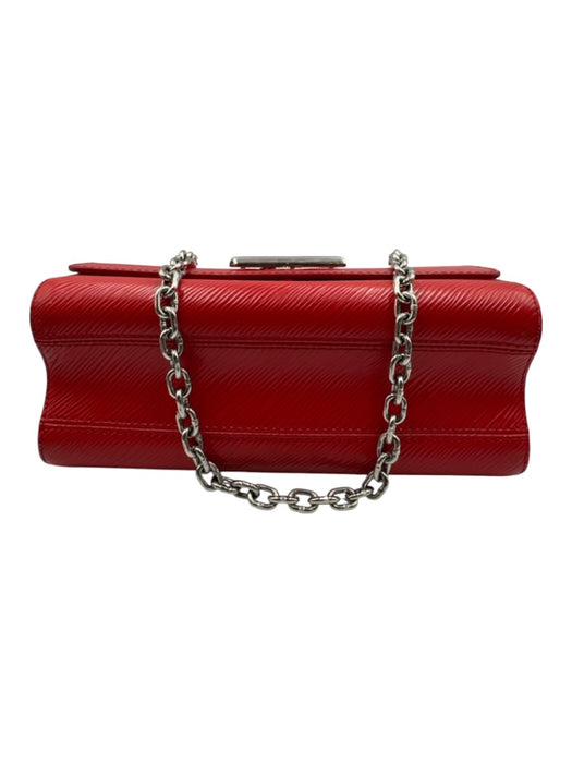 Louis Vuitton Red Leather Epi Leather Silver Hardware Flap Chain Bag Red / MM