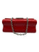 Louis Vuitton Red Leather Epi Leather Silver Hardware Flap Chain Bag Red / MM