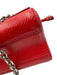 Louis Vuitton Red Leather Epi Leather Silver Hardware Flap Chain Bag Red / MM