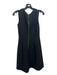 Kate Spade Size 0 Black Viscose Blend Sleeveless Back Zip Darted V Neck Dress Black / 0