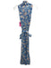 J. McLaughlin Size XS Blue & Orange Viscose & Silk Sleeveless Floral Print Dress Blue & Orange / XS