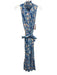 J. McLaughlin Size XS Blue & Orange Viscose & Silk Sleeveless Floral Print Dress Blue & Orange / XS