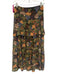 J. McLaughlin Size 2 Green, Yellow, Multi Polyester Side Zip Floral Print Skirt Green, Yellow, Multi / 2