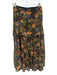 J. McLaughlin Size 2 Green, Yellow, Multi Polyester Side Zip Floral Print Skirt Green, Yellow, Multi / 2