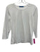 J. McLaughlin Size S White Nylon & Spandex Long Sleeve Crew Neck T Shirt Top White / S
