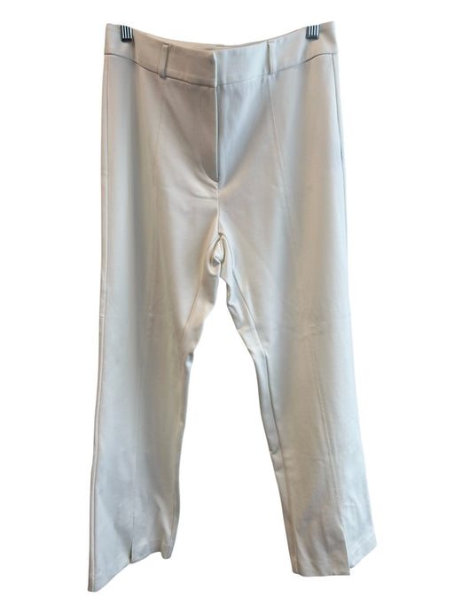 J. McLaughlin Size 10 White No Fabric Tag Front Zip Flat Front Belt loops Pants White / 10