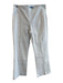 J. McLaughlin Size 6 White Rayon Blend Flat Front seam detail Back Pocket Pants White / 6