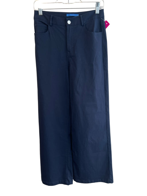 J. McLaughlin Size 2 Navy Rayon Blend Zip Fly High Waist 4 Pocket Wide Leg Pants Navy / 2
