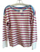 J Mclaughlin Size Large White, Red & Blue Cotton Long Sleeve Boat Neck Top White, Red & Blue / Large