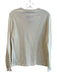 J Mclaughlin Size Small Ivory Cotton Long Sleeve Round Neck Button Sleeve Top Ivory / Small