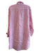 J Mclaughlin Size XS Pink & White Cotton Striped Button Down Collared Dress Pink & White / XS