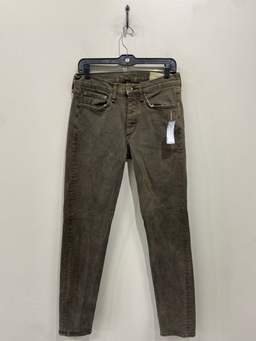 Rag & Bone Size 30 Green Cotton Solid Jean Men's Pants