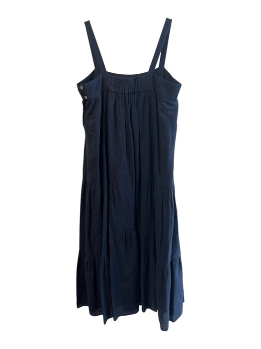 Jenni Kayne Size XS Navy Blue Cotton & Linen Sleeveless Soccer Photo Dress Navy Blue / XS