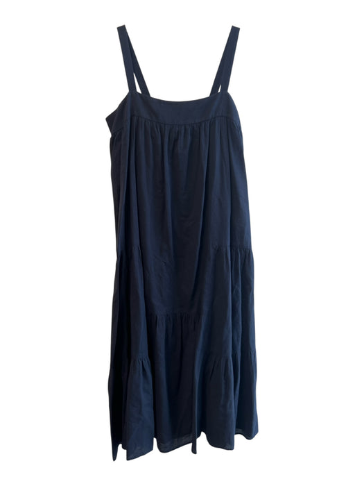 Jenni Kayne Size XS Navy Blue Cotton & Linen Sleeveless Soccer Photo Dress Navy Blue / XS