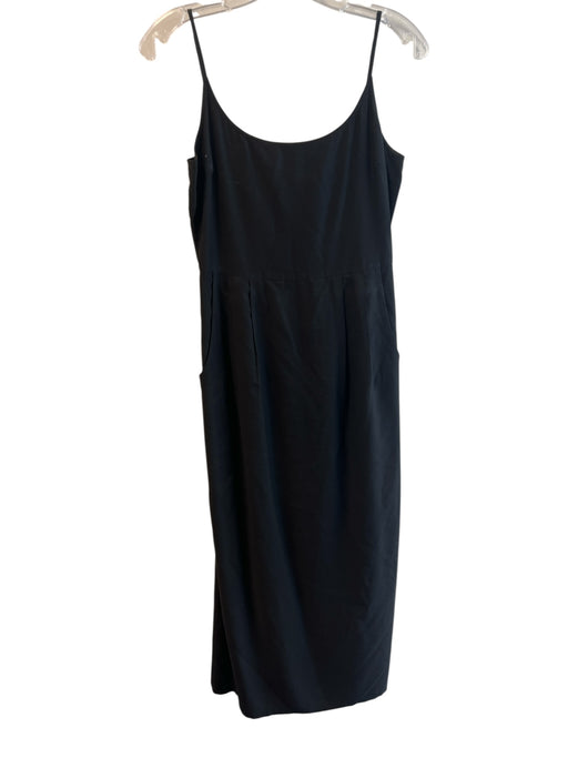 Jenni Kayne Size XS Black Viscose Blend Spaghetti Strap Pockets Scoop neck Dress Black / XS