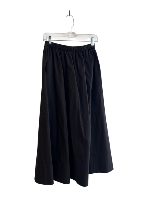 Jenni Kayne Size XS Black Cotton Elastic Waist Pockets Ankle Length Skirt Black / XS