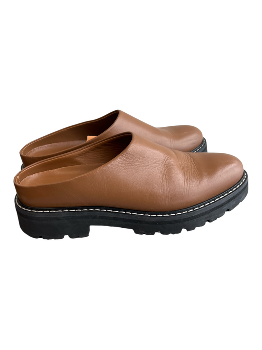 Jenni Kayne Shoe Size 38 Tan Manmade Material Platform Closed Toe Mule Shoes Tan / 38
