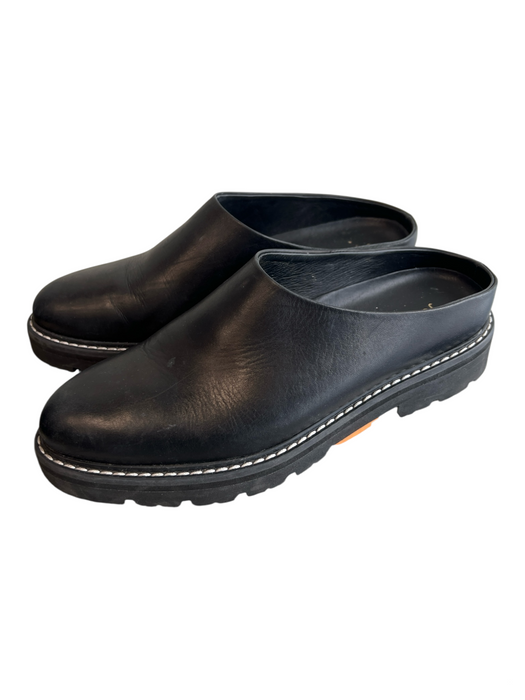 Jenni Kayne Shoe Size 38 Black Manmade Material Platform Closed Toe Mule Shoes Black / 38