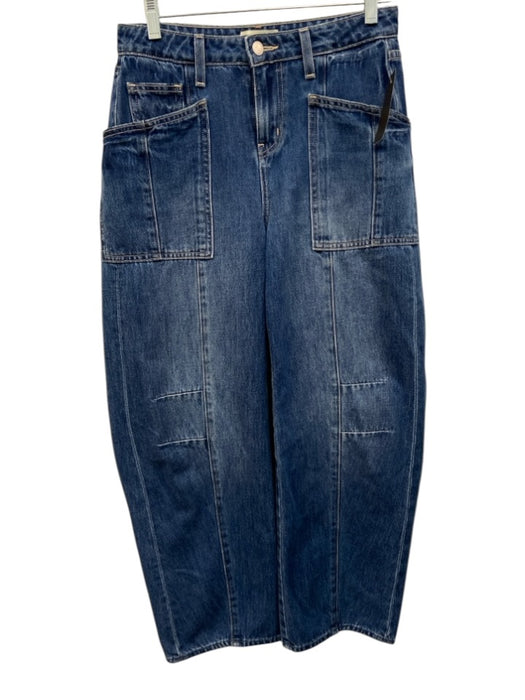 L'agence Size 22 Medium Wash Cotton Mid Rise Zip Fly Barrel Jeans Medium Wash / 22