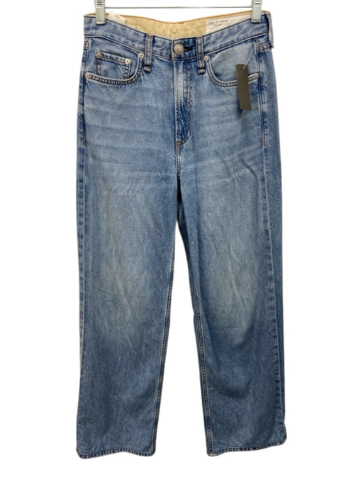 Rag & Bone Size 23 Light Wash Cotton High Rise Acid Wash Relaxed Jeans Light Wash / 23