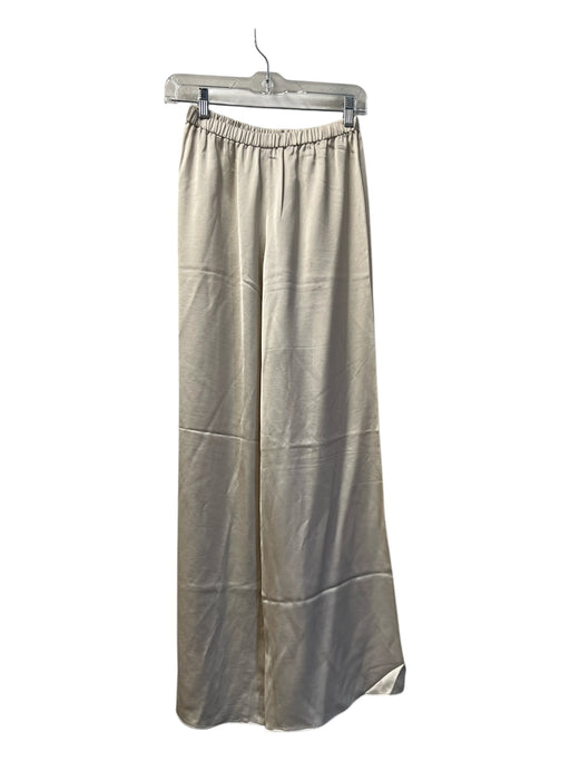 Jenni Kayne Size XS Champagne Rayon Blend Elastic Waist Wide Leg Pants Champagne / XS