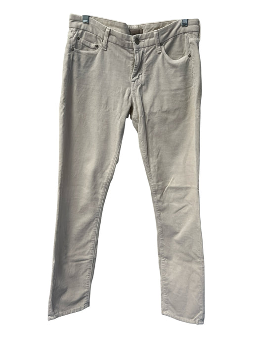 Mother Size 27 Cream Corduroy Zip Fly 5 Pocket High Rise Skinny Jeans Cream / 27