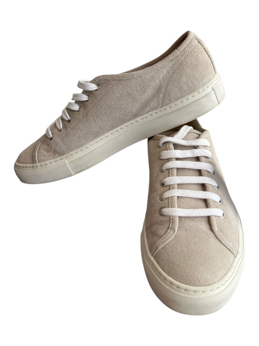 Woman by Common Projects Shoe Size 37 Sand Suede Low Top lace up Sneaker Shoes Sand / 37