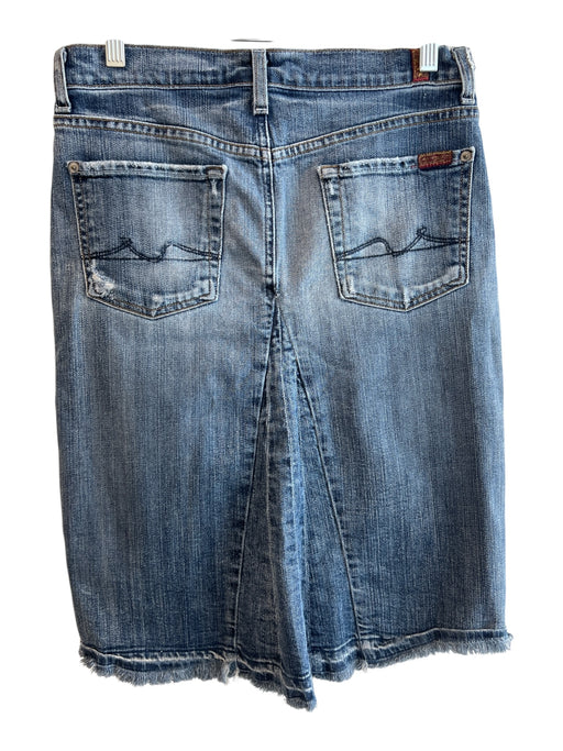 7 For All Mankind Size 28 Med Light Wash Cotton Blend 5 Pocket Pencil Skirt Med Light Wash / 28