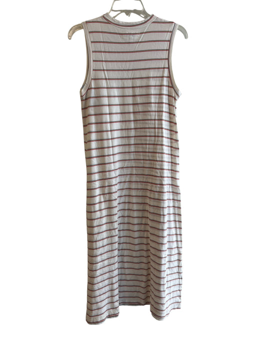 The Great Size 0 White, Blue & Red Cotton Stripe Round Neck Sleeveless Dress White, Blue & Red / 0