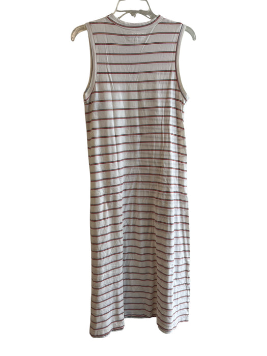 The Great Size 0 White, Blue & Red Cotton Stripe Round Neck Sleeveless Dress White, Blue & Red / 0
