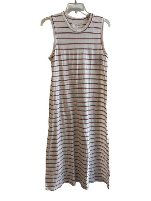 The Great Size 0 White, Blue & Red Cotton Stripe Round Neck Sleeveless Dress White, Blue & Red / 0