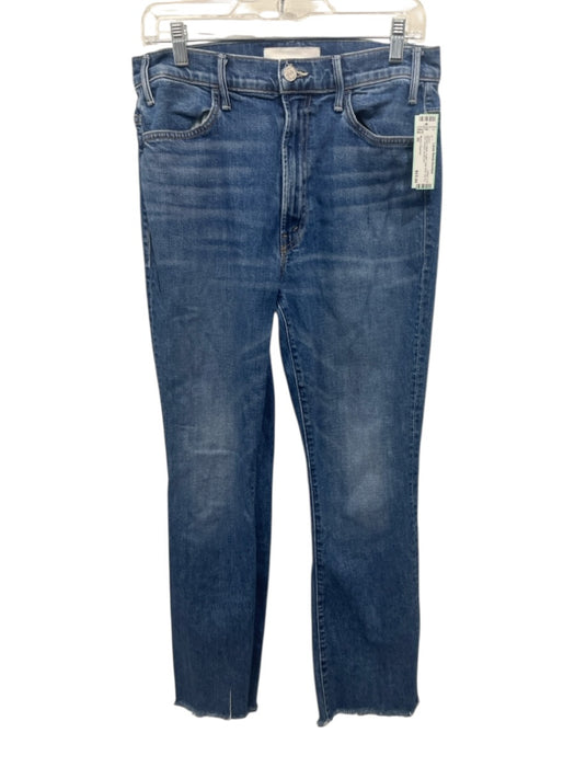 Mother Superior Size 30 Medium Wash Cotton High Rise Zip Fly Slim Straight Jeans Medium Wash / 30