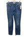 Mother Superior Size 30 Medium Wash Cotton High Rise Zip Fly Slim Straight Jeans Medium Wash / 30