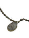 No Brand Gold black & white stone Druzy Dalmation Jasper Necklace Gold