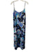 Ann Mashburn Size M Mixed Blues Polyester Brushstroke Print Slip Dress Mixed Blues / M