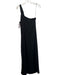 Pomander Place Size XL Black Polyester One Shoulder Side Zip Side Slits Dress Black / XL