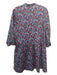 Tuckernuck Size L Blue, Red, Green Cotton Blend Button Front Pleated Dress Blue, Red, Green / L