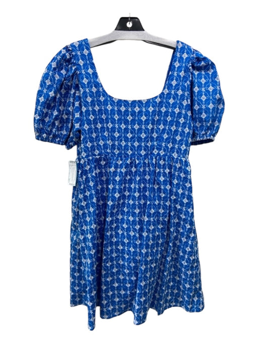 Target Collab Size M Blue & White Cotton Embroidered Scoop Neck Dress Blue & White / M